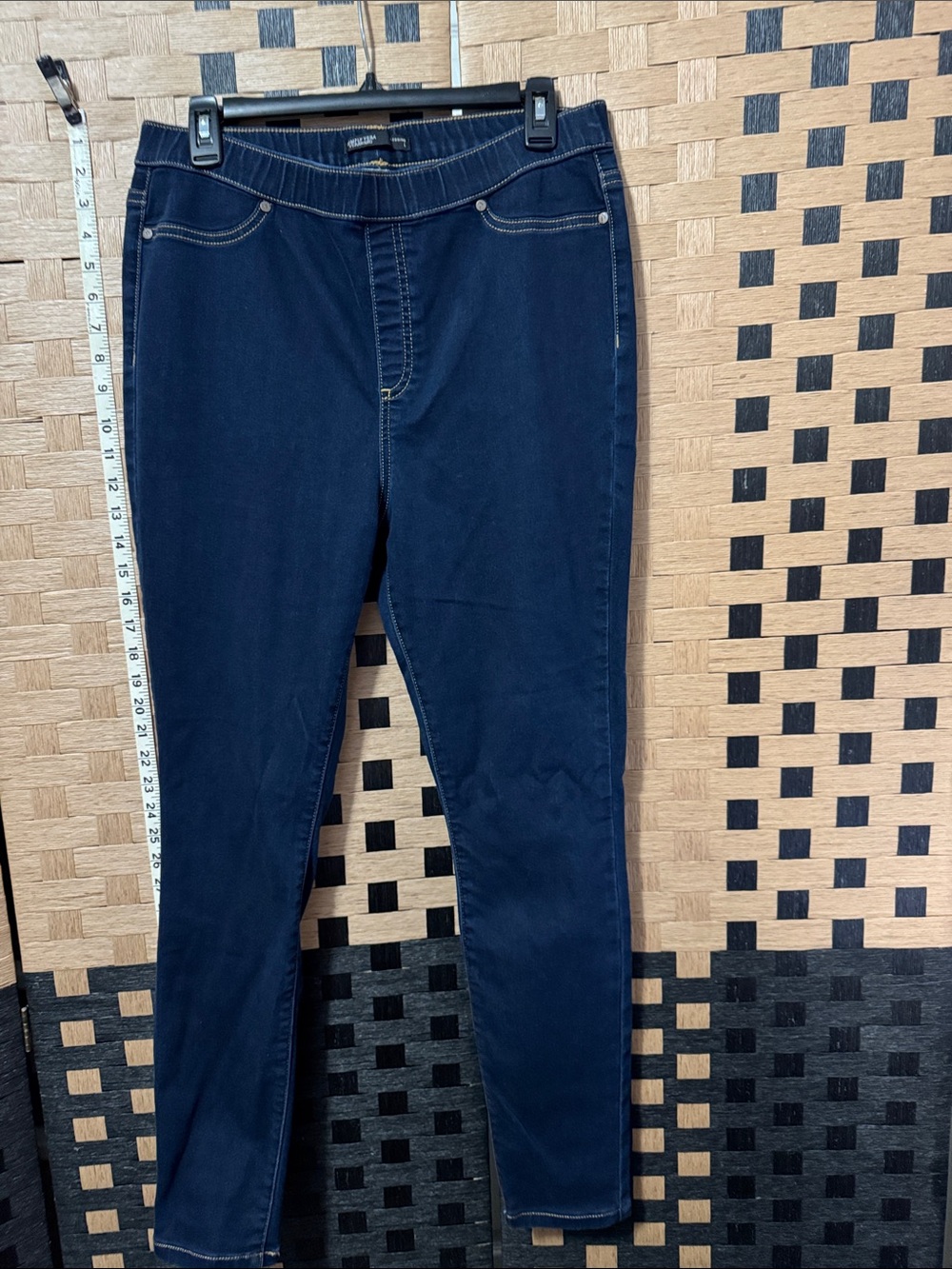 Simply Vera Vera Wang Dark Blue Pull-On Skinny Jeggings